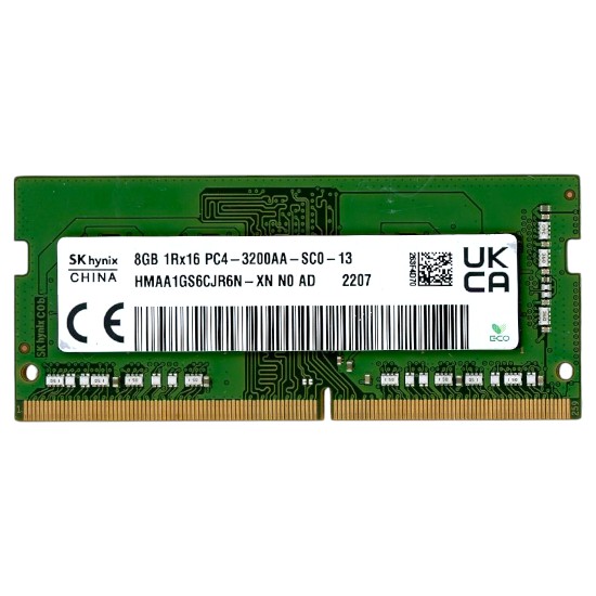【中古】SK hynix　ノート用 HMAA1GS6CJR6N-XN N0 AD　S.O.DIMM DDR4 PC4-3200AA PC4-25600 8GB
