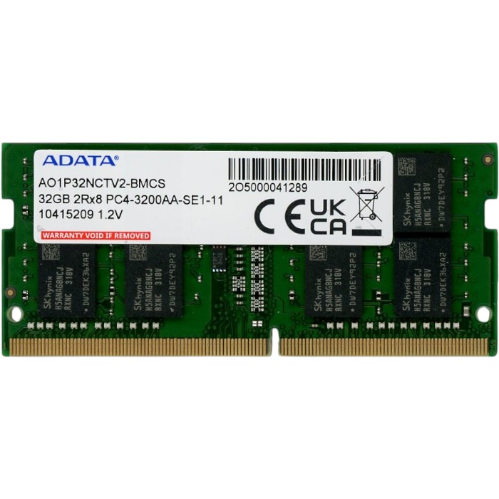 【中古】ADATA　ノート用 AO1P32NCTV2-BMCS　SODIMM DDR4 PC4-3200AA PC4-25600 32GB