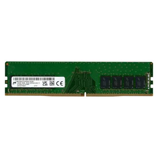 【中古】Micron　デスクトップ用 MTA8ATF2G64AZ-3G2E1　DDR PC4-3200AA PC4-25600 16GB