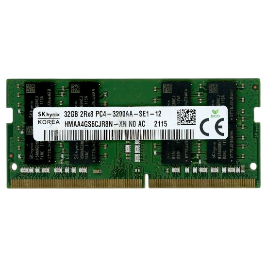 【中古】SK hynix　ノート用 HMAA4GS6CJR8N-XN N0 AC　S.O.DIMM DDR4 PC4-3200AA PC4-25600 32GB