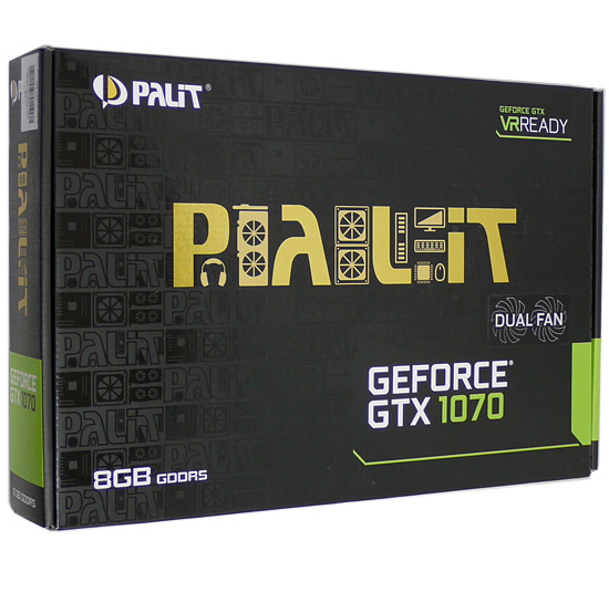 【中古】PALIT　GTX1070 8GB DUAL　NE51070015P2-1043D　PCIExp 8GB 元箱あり