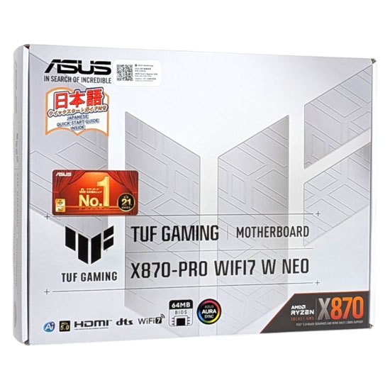 【中古】ASUS　ATXマザーボード　TUF GAMING X870-PRO WIFI7 W NEO　SocketAM5　未使用