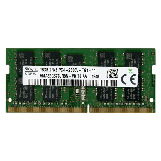 【中古】SK hynix　ノート用 HMA82GS7CJR8N-VK T0 AA　SODIMM PC4-2666 DDR4 PC4-21300 16GB