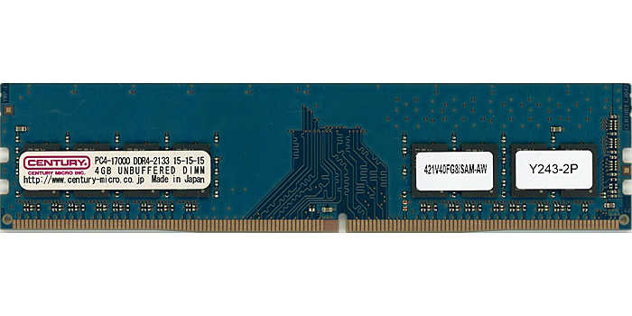 【中古】CENTURY MICRO　デスクトップ用 421V40FG8/SAM-AW　DDR4 PC4-2133 PC4-17000 4GB