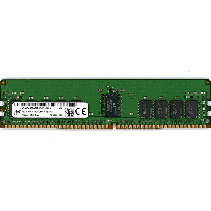 【中古】Micron　サーバー用 MTA18ASF2G72PDZ-2G6E1QK　DDR4 PC4-2666V PC4-21300 16GB ECC