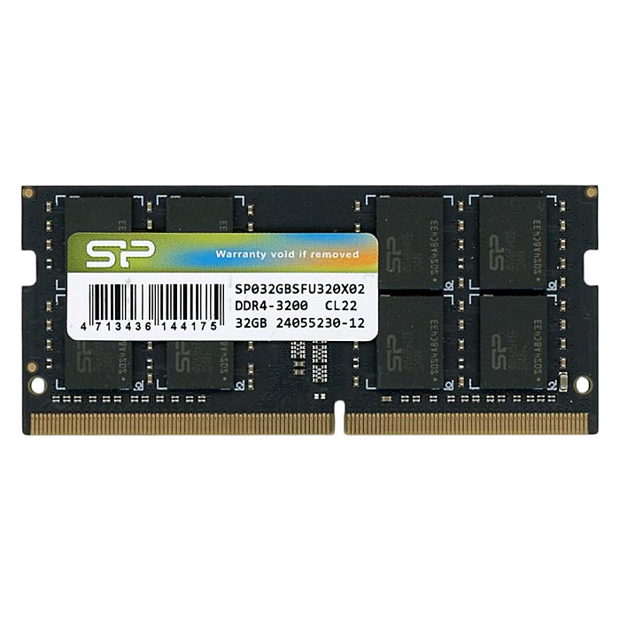 【中古】Silicon Power　ノート用メモリ SP032GBSFU320X02　SODIMM DDR4 PC4-3200 PC4-25600 32GB