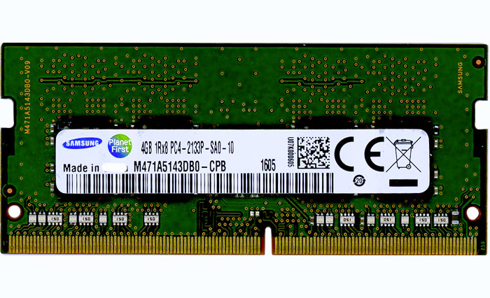 【中古】SAMSUNG　ノート用 M471A5143DB0-CPB　SODIMM DDR4 PC4-2133 PC4-17000 4GB