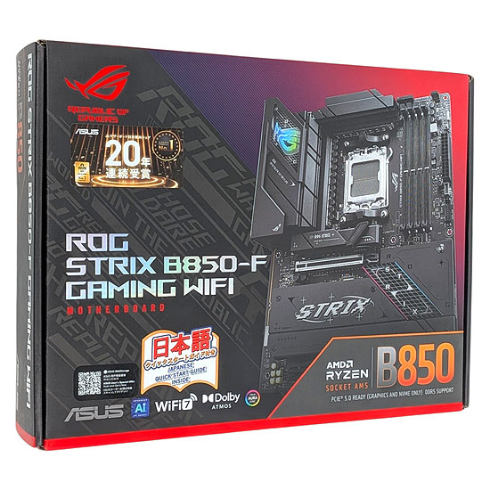 【中古】ASUS　ATXマザーボード　ROG STRIX B850-F GAMING WIFI　SocketAM5　未使用