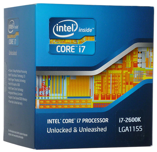 【中古】Core i7 2600K　3.4GHz LGA1155　SR00C 元箱あり