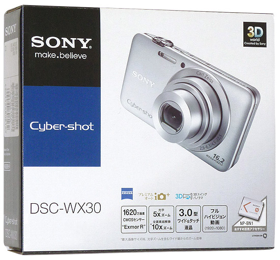 【中古】SONY製　Cyber-shot DSC-WX30　ブラック/1620万画素 元箱あり