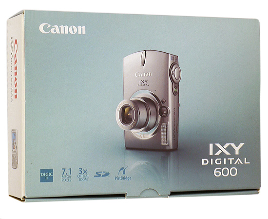 【中古】Canon製　IXY DIGITAL 600　シルバー　710万画素 元箱あり