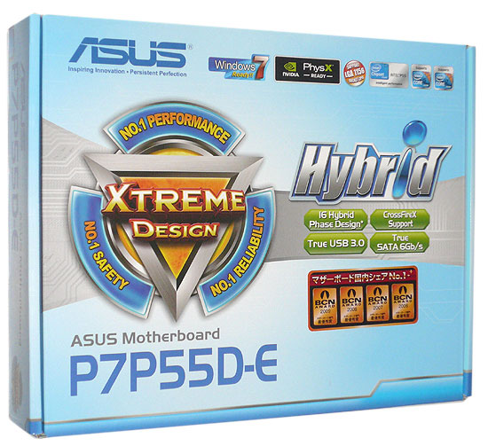 【中古】ASUS製　ATXマザーボード　P7P55D-E　LGA1156 元箱あり