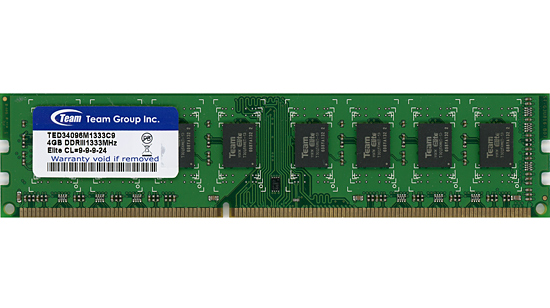 【中古】Team　TED34096M1333C9　DDR3 PC3-10600 4GB