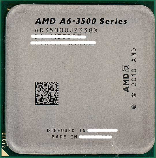 【中古】AMD　A6-Series APUs A6-3500　Socket FM1　AD3500OJZ33GX