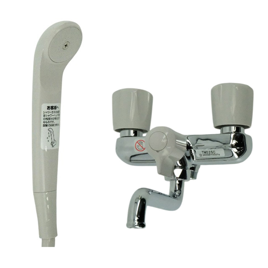 【新品】TOTO　2ハンドルシャワー水栓　TMS25C