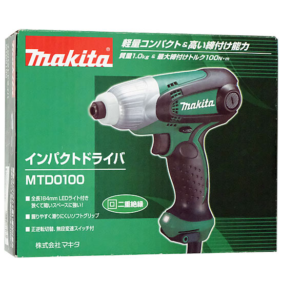 【新品】【新品(箱きず・やぶれ)】 マキタ　インパクトドライバー MTD0100