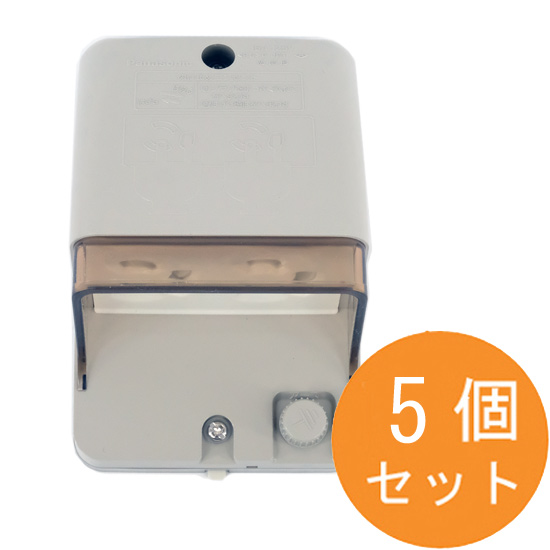 【新品】Panasonic　フル接地防水ダブルコンセント(アースターミナル付) 5個入り　WK4105