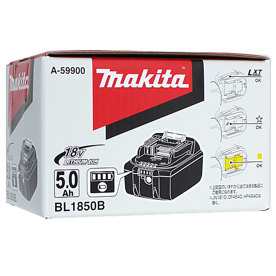 【新品】【新品訳あり(箱きず・やぶれ)】 マキタ　リチウムイオンバッテリー 5Ah BL1850B A-59900