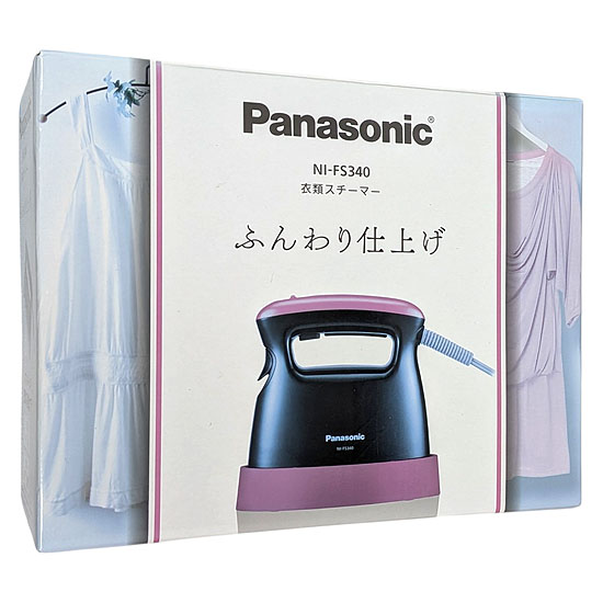 【新品】【新品訳あり(箱きず・やぶれ)】 Panasonic　衣類スチーマー ピンクブラック　NI-FS340-PK