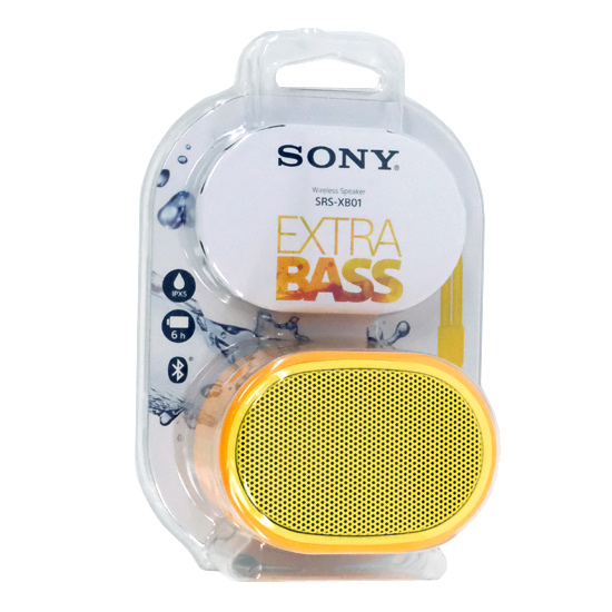 【新品】SONY　ワイヤレスポータブルスピーカー　SRS-XB01(Y)　イエロー