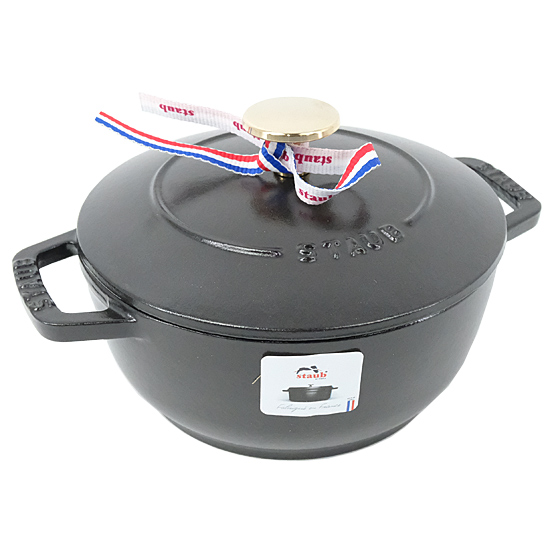 【新品】ストウブ　鍋　Wa-NABE 18cm　40501-005　ブラック