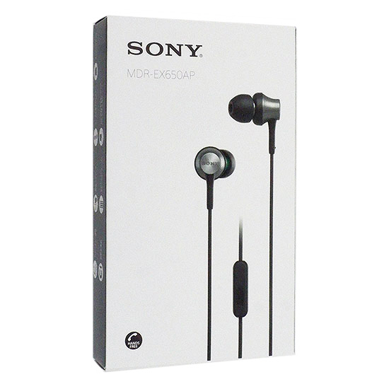 【新品】SONY製　密閉型インナーイヤーレシーバー　MDR-EX650AP (B)　ブラスブラック