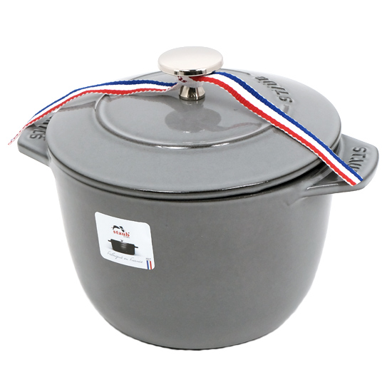【新品】ストウブ　鍋　ラ ココット de GOHAN M 16cm 2合炊き　40509-703-0　グレー