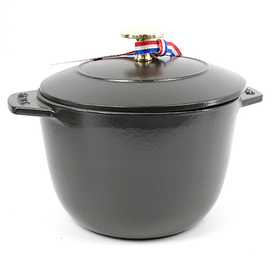 【新品】ストウブ　鍋　ラ ココット de GOHAN M 16cm 2合炊き　40509-655-0　ブラック