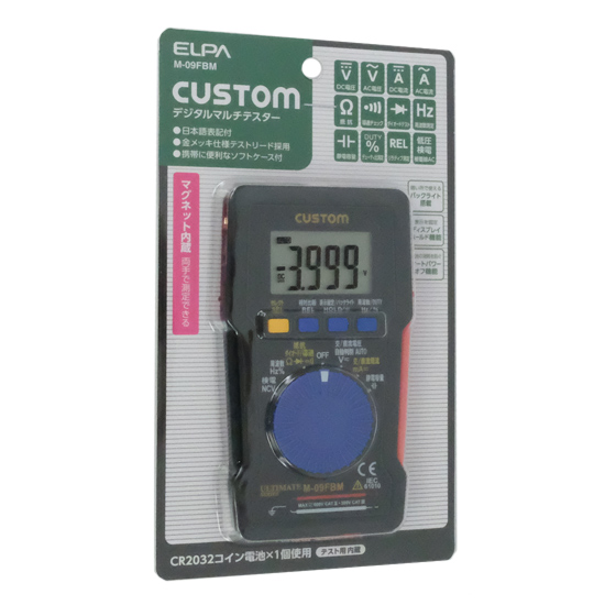 【新品】ELPA　デジタルマルチテスター　M-09FBM