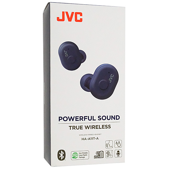 【新品】JVC　ワイヤレスステレオヘッドセット　HA-A11T-A　インディゴブルー