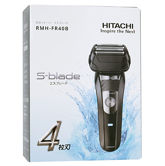 【新品】【新品訳あり(箱きず・やぶれ)】 HITACHI　往復式メンズシェーバー S-BLADE　RMH-FR40B-B　ブラック