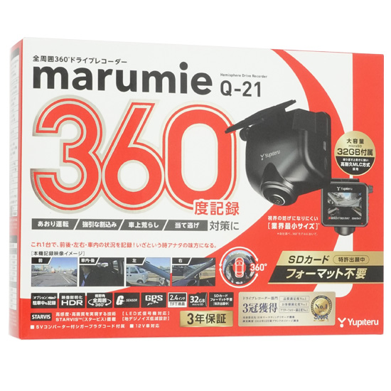 【新品】YUPITERU　全周囲360度ドライブレコーダー　marumie Q-21