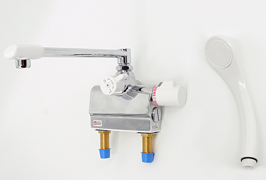 【新品】三栄水栓　サーモデッキシャワー混合栓　SK7800D-W-13