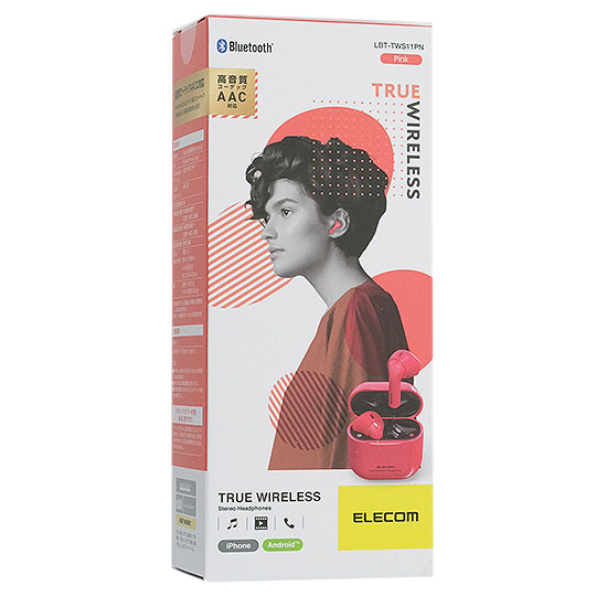 【新品】ELECOM　完全ワイヤレスBluetoothヘッドホン LBT-TWS11PN　ピンク
