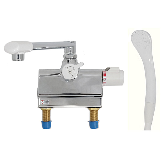 【新品】三栄水栓　サーモデッキシャワー混合栓　SK780D-W-13