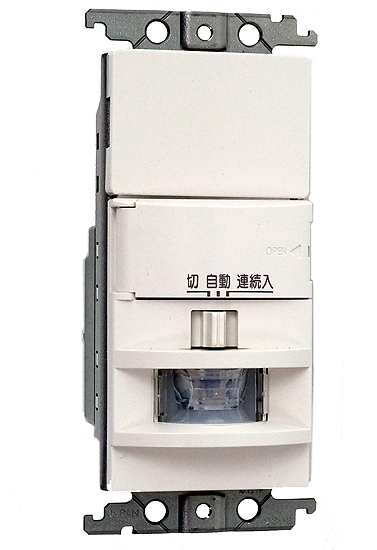 【新品】Panasonic　壁取付熱線センサ付自動スイッチ　WTK1511W