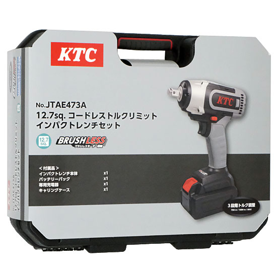 【新品】KTC　12.7sq.ホイールナット専用コードレストルクリミットインパクトレンチセット　JTAE473A