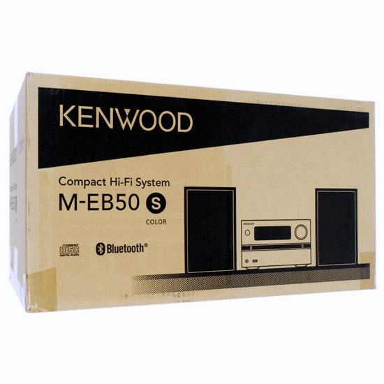 【新品】【新品訳あり(箱きず・やぶれ)】 KENWOOD　コンパクトHi-Fiミニコンポ　M-EB50-S シルバー