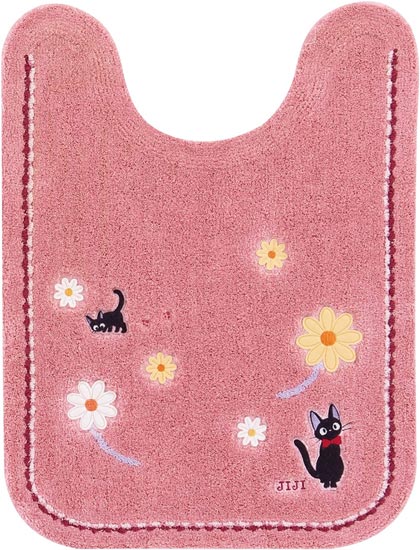 【新品】センコー　ロングトイレマット 魔女の宅急便 花さんぽ 約80×60cm　12766　ピンク