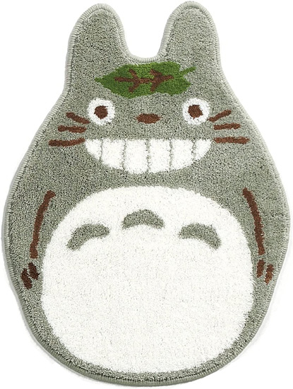 【新品】【新品(開封のみ)】 センコー　アクセントマット となりのトトロ ゆっくり 約65×48cm　グレー