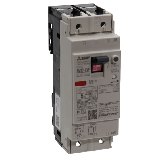 【新品】三菱電機　漏電遮断器　NV32-CVF 2P 5A 100-230V 30MA