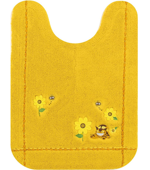 【新品】センコー　ロングトイレマット となりのトトロ 花のバス停 約80×60cm　19753　イエロー