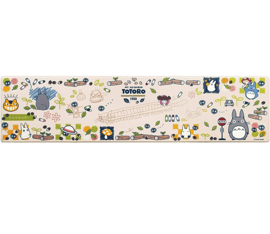 【新品】センコー　拭ける PVC キッチンマット となりのトトロ おえかき 約45×180cm　61068　ベージュ
