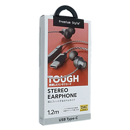 【新品】PGA　ステレオイヤホン カナルタイプ Premium Style　PG-SETC2BK3　ブラック