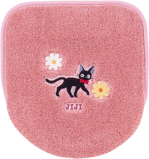 【新品】センコー　トイレ ふたカバー 普通・洗浄タイプ兼用 魔女の宅急便 花さんぽ　12767　ピンク