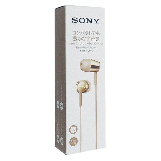 【新品】SONY　密閉型インナーイヤーレシーバー　MDR-EX155 (N)　ゴールド