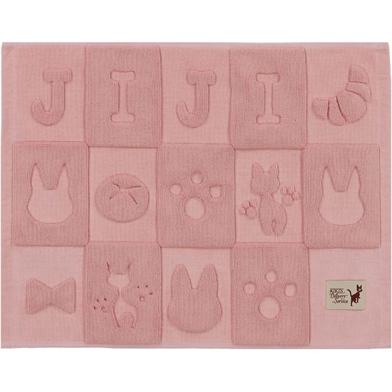 【新品】【新品(開封のみ)】 センコー　バスマット 魔女の宅急便 シルエットジジ 約45×60cm　52145　ピンク