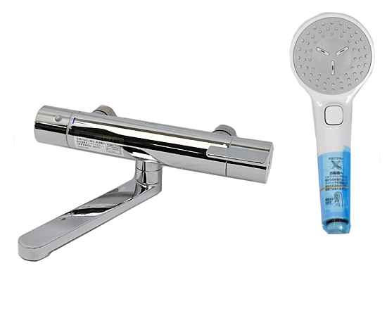 【新品】TOTO　壁付サーモスタット混合水栓(コンフォートウエーブクリック)　TBV03402J1