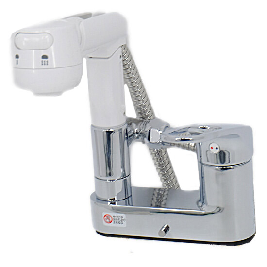 【新品】三栄水栓　シングルスプレー混合栓(洗髪用)　K37100R-W