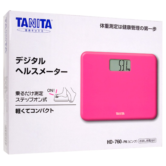 【新品】TANITA　デジタルヘルスメーター　HD-760-PK　ピンク
